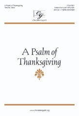 A Psalm of Thanksgiving Unison/Two-Part choral sheet music cover